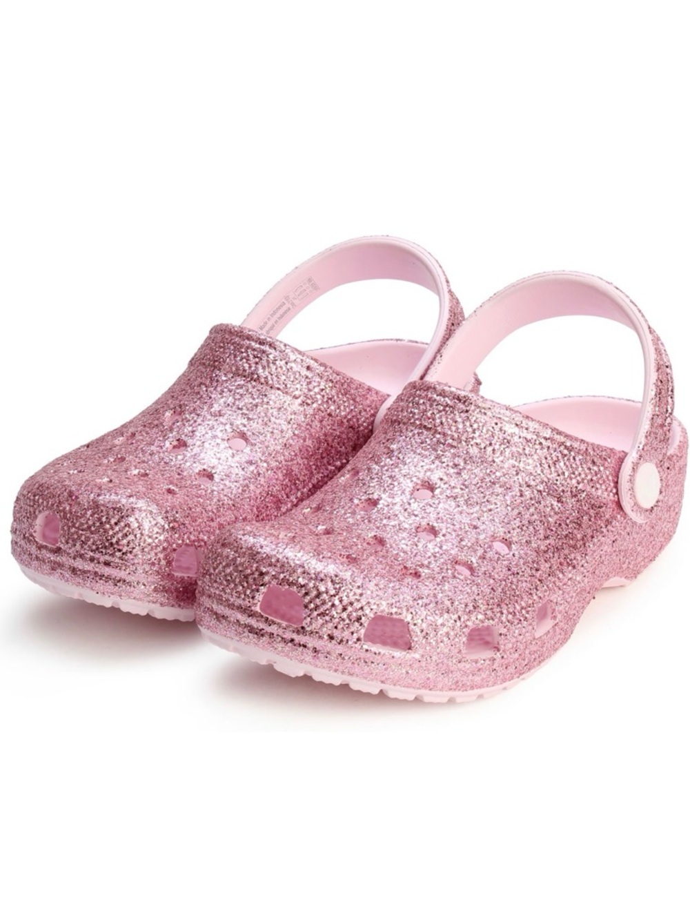 CROCS Kids Glitter Clogs Pink Milk